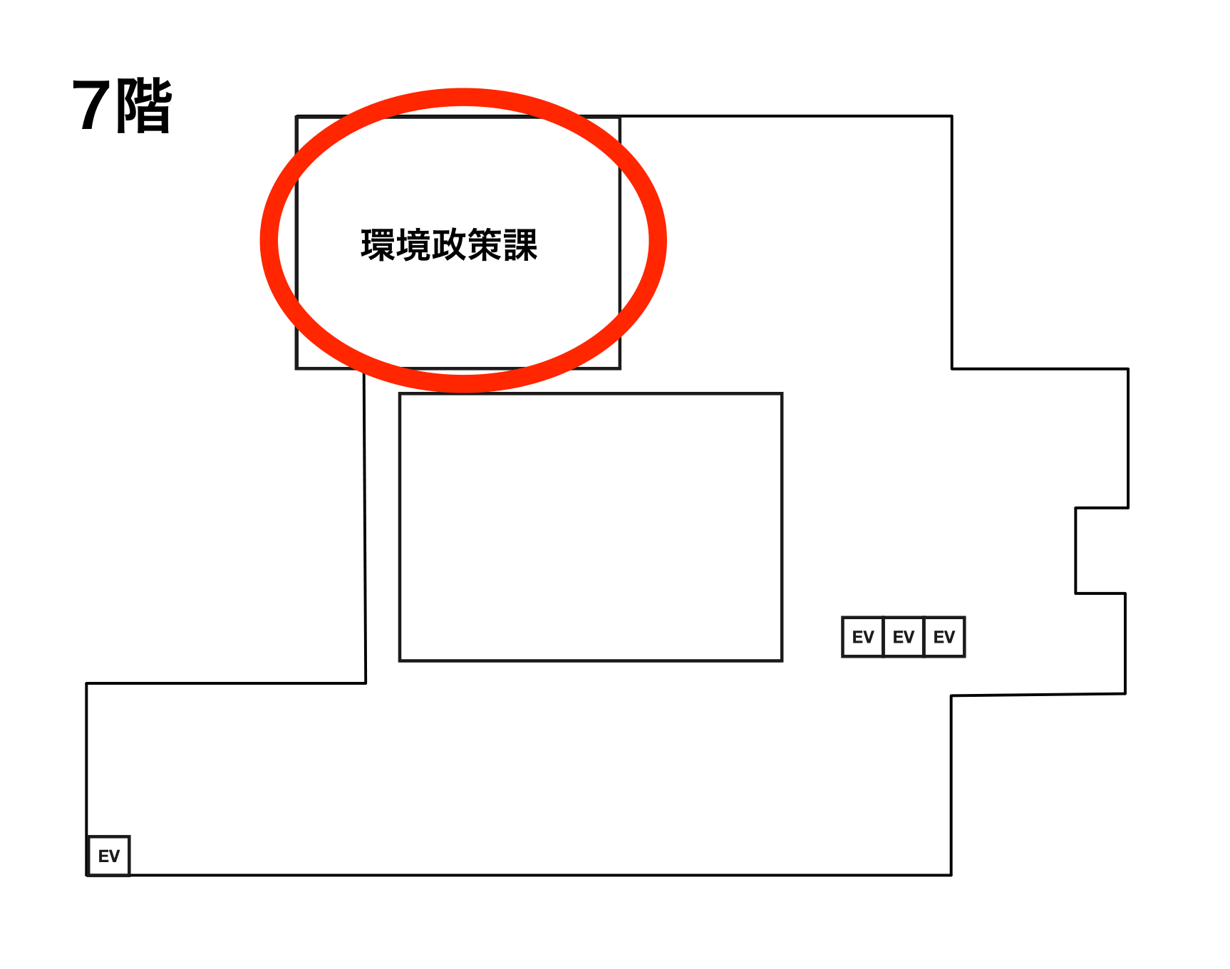 那覇市役所本庁舎7階館内図